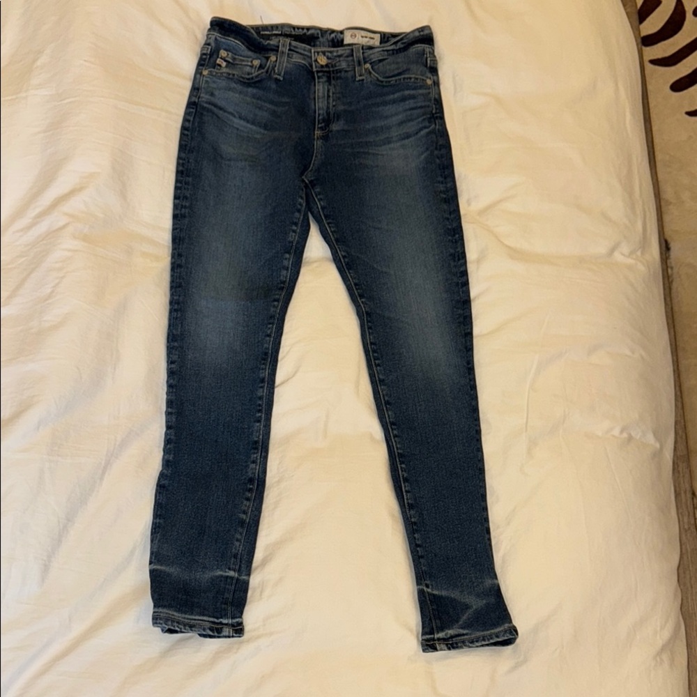 AG Farrah Ankle High-Rise Skinny 27R Classic Blue Women's Jeans
